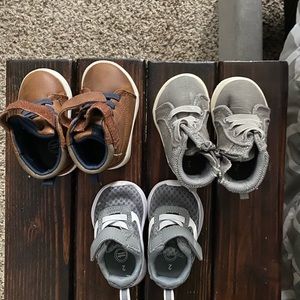 Three pairs of baby boy shoes